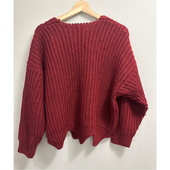 Red Knit Cardigan - Picture 2 of 4